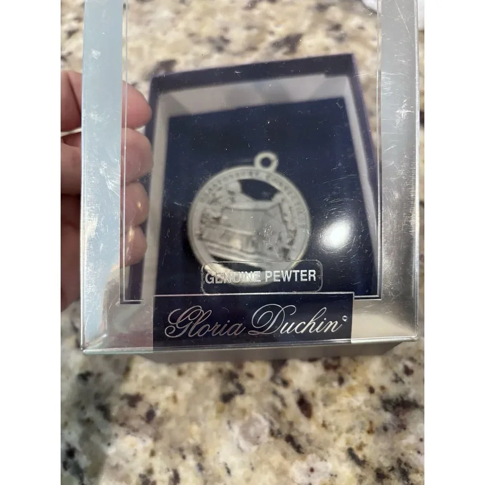 2000 Genuine Pewter GLASTONBURY‎ Connecticut Old Cedar Mill Ornament 2631